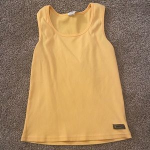 2000s y2k yellow Champion tank top